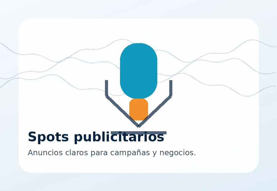 Grabación de spots publicitarios