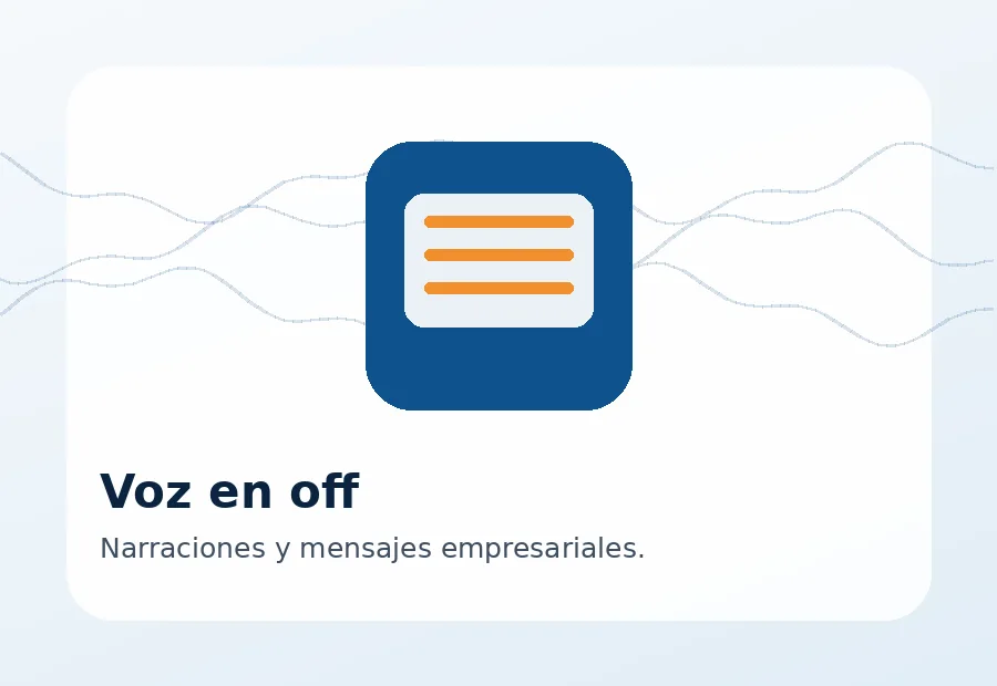 Voz en off y contestadora telefónica empresarial
